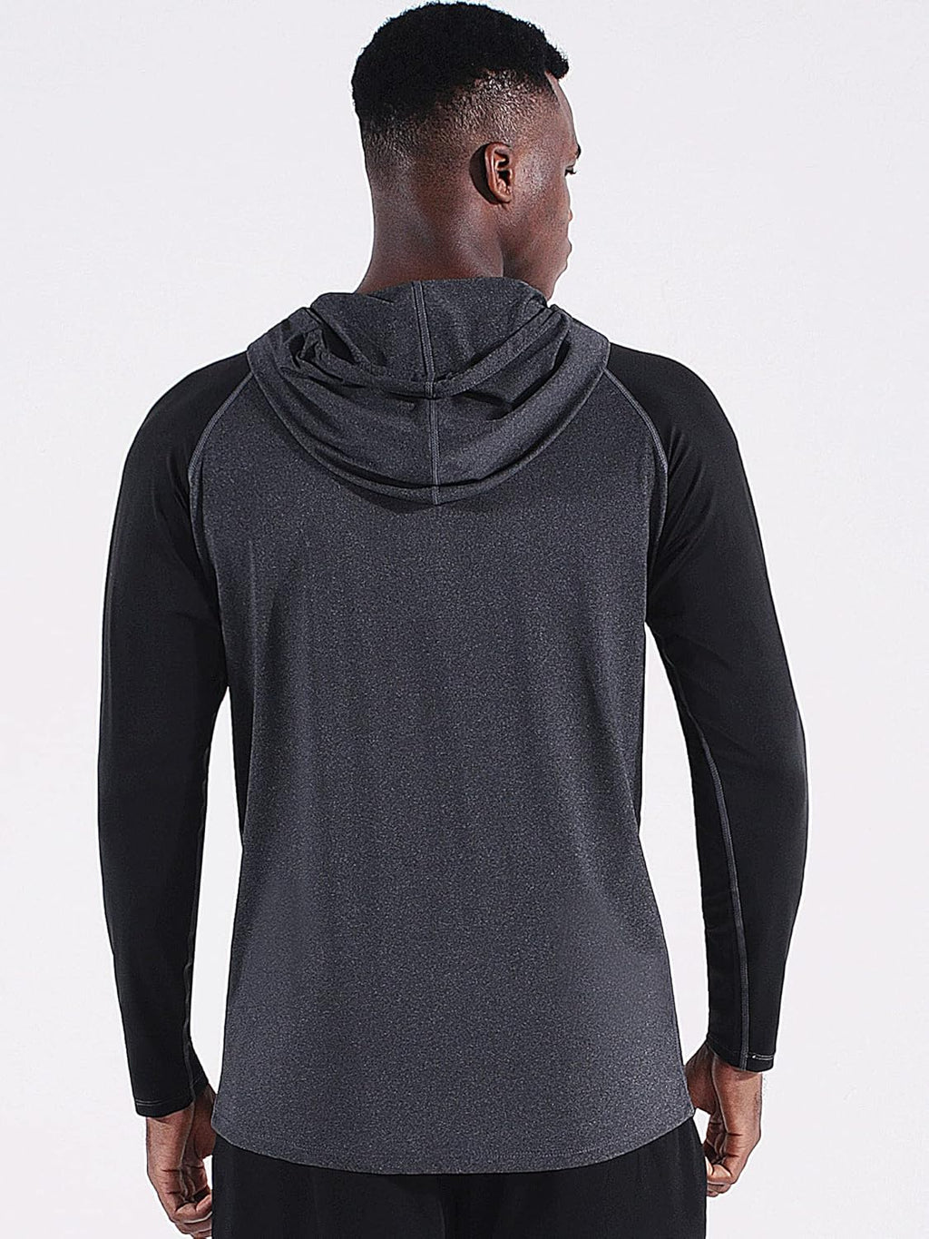 Men'S Dry Fit Athletic Shirt Workout Running Long Sleeve Shirts with Hoods