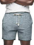 Mens Lounge Shorts Knit Terry Cloth Drawstring Athletic Sweat Shorts with Pockets 6 Inch